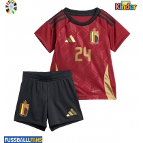 Belgien Amadou Onana #24 Heimtrikotsatz Kinder EM 2024 Kurzarm (+ Kurze Hosen)